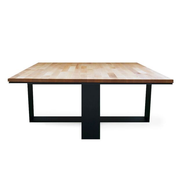 Stół Loftowy • Blat brzozowy • 80/80/36